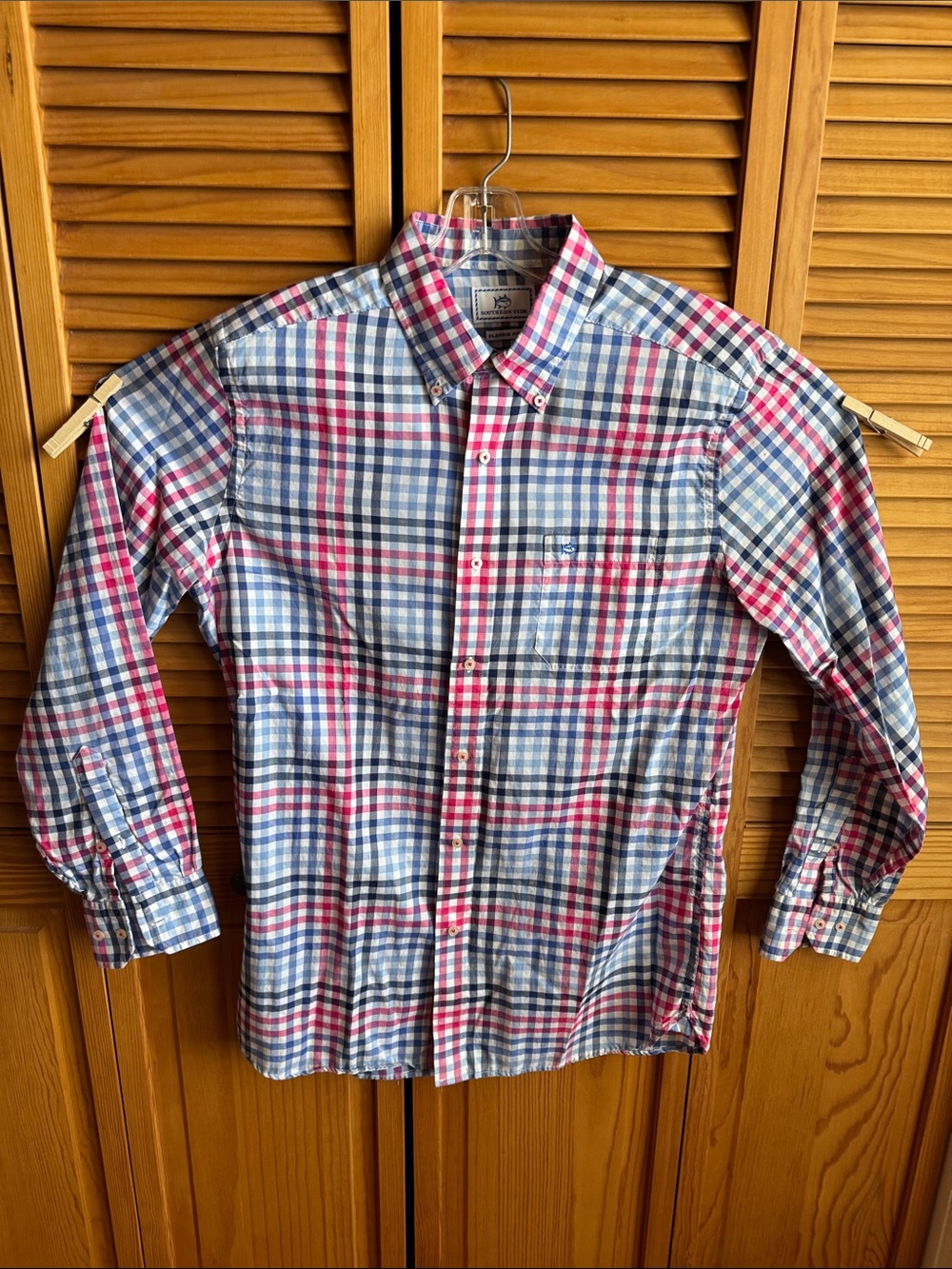 Southern Tide Red & Blue Plaid Button-Down Shirt for 4th July